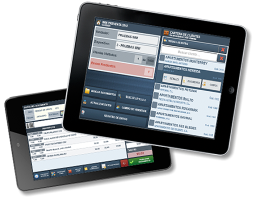 Tablet POS Dos tablets con el software de venta