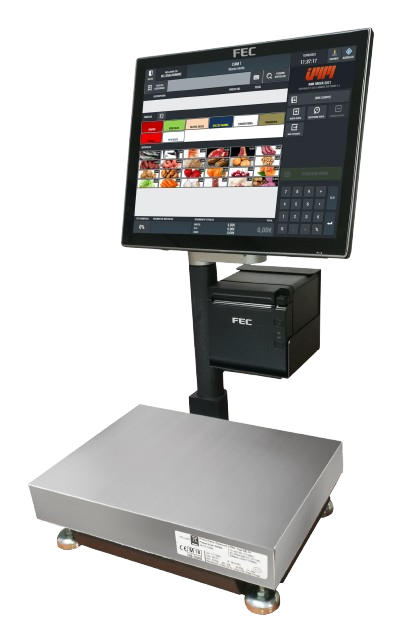 Balanza con el software de IMM Pos mostrando varios tipos de corte de carne